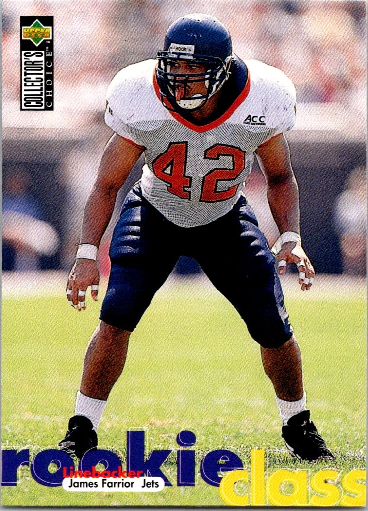 James Farrior 1997 Collector's Choice #8 Rookie New York Jets