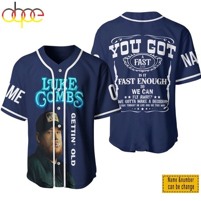 Custom Name amp Number Lukee Comb Baseball Jersey Shirt