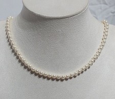 Vintage High Quality Simulated Pearl Necklace Sighnd LOTUS 1950's