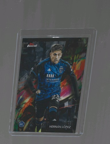2024 Topps Finest MLS Common Hernan Lopez #22 Black Refractor /25 (RC)