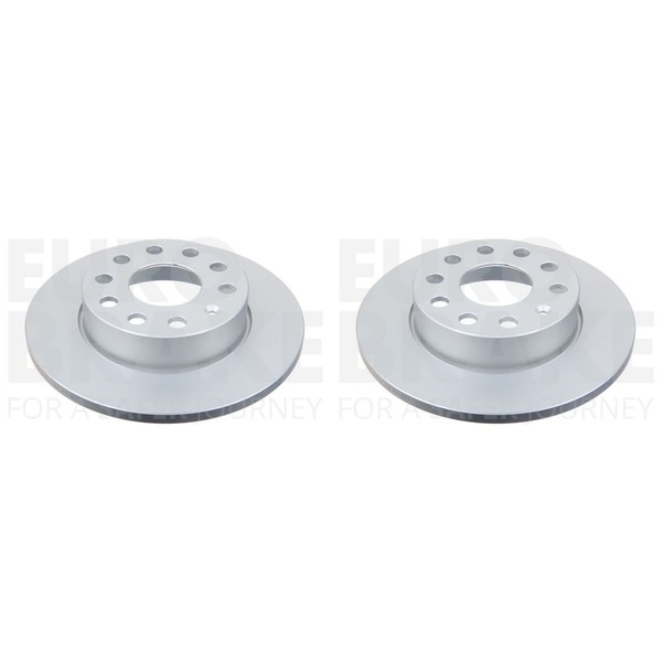 2X Eurobrake 256Mm Bremsscheiben Hinten Passend FüR Audi A3 Seat Altea Toledo Sk-image