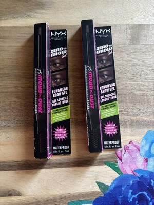 2 Pack NYX Zero to Brow Gel Vegan Formula 0.06 fl oz Eyebrow Gel Makeup New