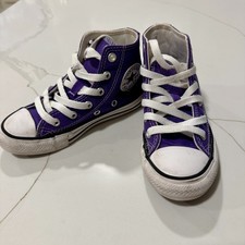 Converse Chuck Taylor Kids All Star High Top Purple Canvas Sneakers Youth Sz 11