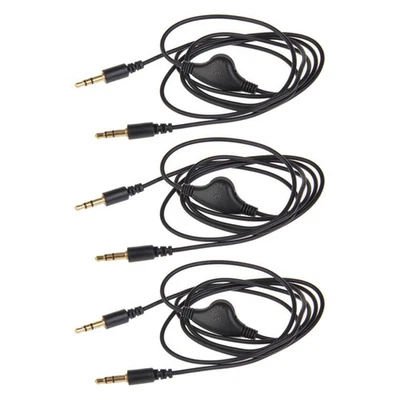 Câble Jack 3pcs 3.5mm Mâle vers Mâle avec Contrôle du Volume (1M) pour Maison ou in7981 - Photo 1/2