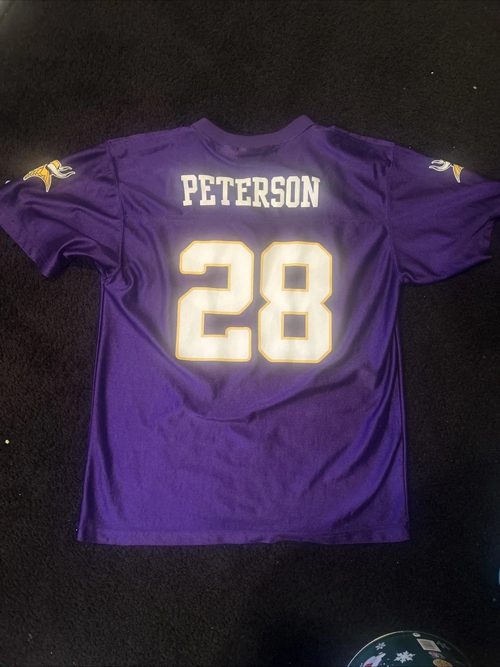 Adrian Peterson Minnesota Vikings número 28 niños extra grande 18-20 NFL Foto 4 de 4