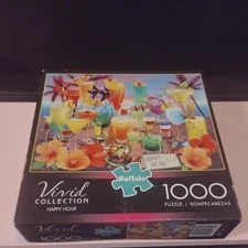 Buffalo Games Vivid Collection Happy Hour Jigsaw Puzzle Cocktail 1000 Piece