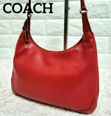 バッグ Coach Ergo One Shoulder Bag Red Coach Old Coach Ergo One Shoulder Bag Handbag Leather Red