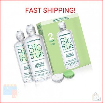 Biotrue Contact Solution, Multi-Purpose Solution with Lens Case, Cleans, Conditi