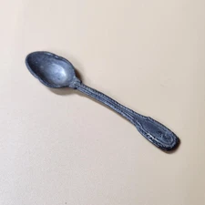 Vintage Miniature Dollhouse Spoon Metal Ornate Accent 1:12 Scale Kitchen Decor