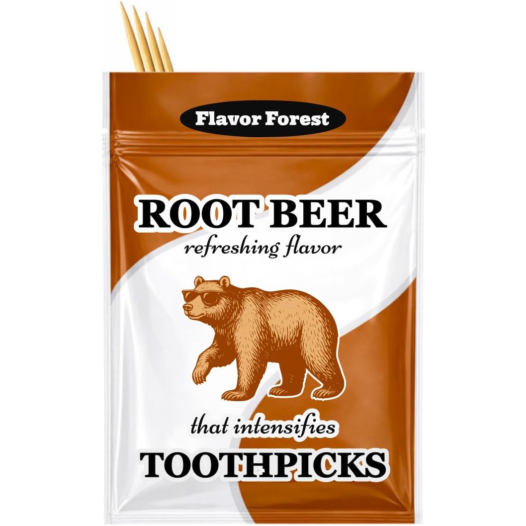 Root Beer Flavored Toothpicks 100ct 100 Count (Pack of 1)