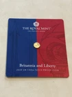 Britannia and Liberty 2024 1/40oz Gold Proof Coin 999.9 Fine 50p Commemorative