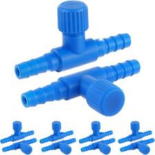 Aquarium Air Valve 10 Pcs Aquarium Air Pump Control Valves T Shaped Single Wa...