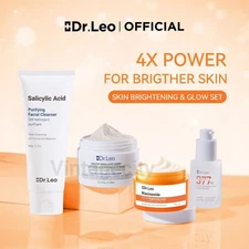 NEW Dr.Leo Whitening 4pcs Set 377 VC serum cream Moisturizer Clay mask (4pcs)