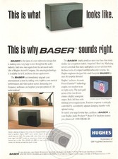 Hughes - Baser Speakers - Original Magazine Ad - 1992
