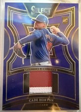 2025 Panini Select Selective Swatches Cade Horton #SS-CH Blue Prizm /49(MEM, RC)