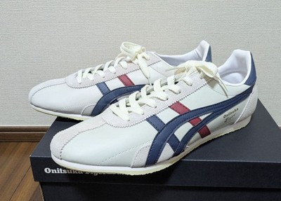 Onitsuka Tiger Runspark Low Top Sneakers White Blue Leather Men's US10 Unused