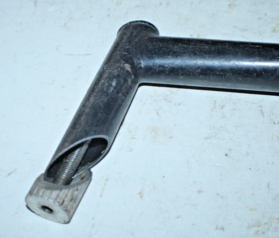 Vástago de pluma vintage MTB 22,2 mm 25,4 mm 140 mm 11º elevación acero negro envío rápido a EE. UU. Foto 4 de 4