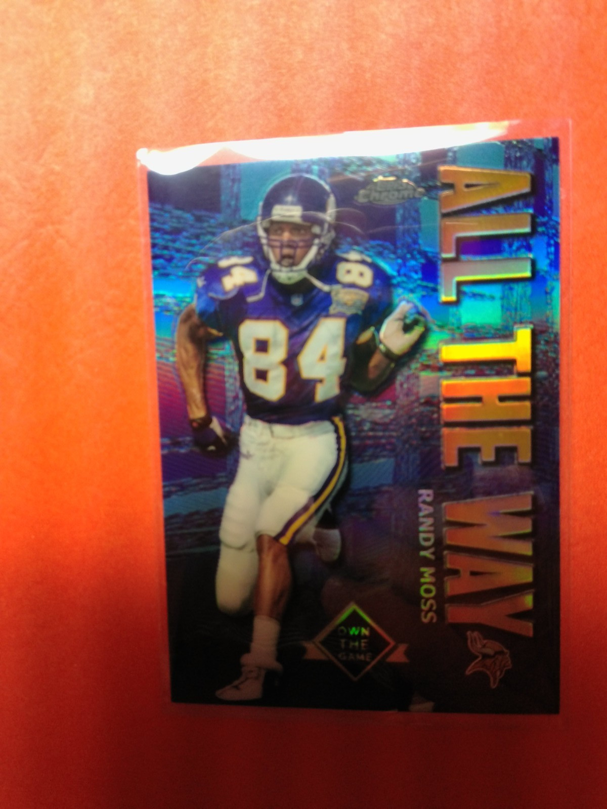 2001 Topps Chrome - Own the Game Refractor All The Way Randy Moss #AW5
