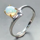 Jewellery gems Natural Opal Ring 925 Sterling Silver Size 7.5 /R455568