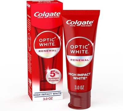 Colgate Optic White Renewal Teeth Whitening Toothpaste, Whitening Fluoride Tooth