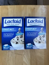 Lactaid Fast Act 2 Boxes ; 96 Count Ea Box BEST BY 11/2025