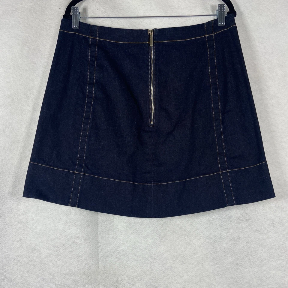 Kate Spade New York Skirt Women’s 14 Blue A-Line Mini Denim Cotton - Image 4 of 4