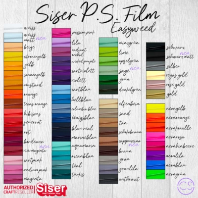 (30,00€/m²) Flexfolie Textilfolie Siser P.S. Film A4 (21x30cm)