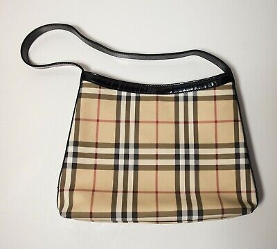 Burberry Logos Nova Check Shoulder Bag Canvas Leather Beige Brown T-02-1 |  eBay