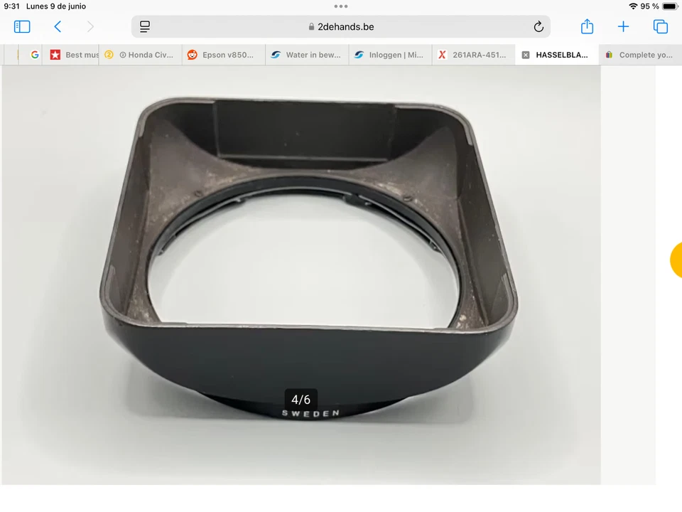 Parasol Hasselblad B60 38-60 auténtico hecho en Suecia OTOÑO 25 OFERTA PRECIO Foto 3 de 4