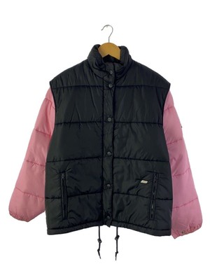 MSGM Down Jacket 38 Polyester Black Plain 2741mdh02y Stain Used