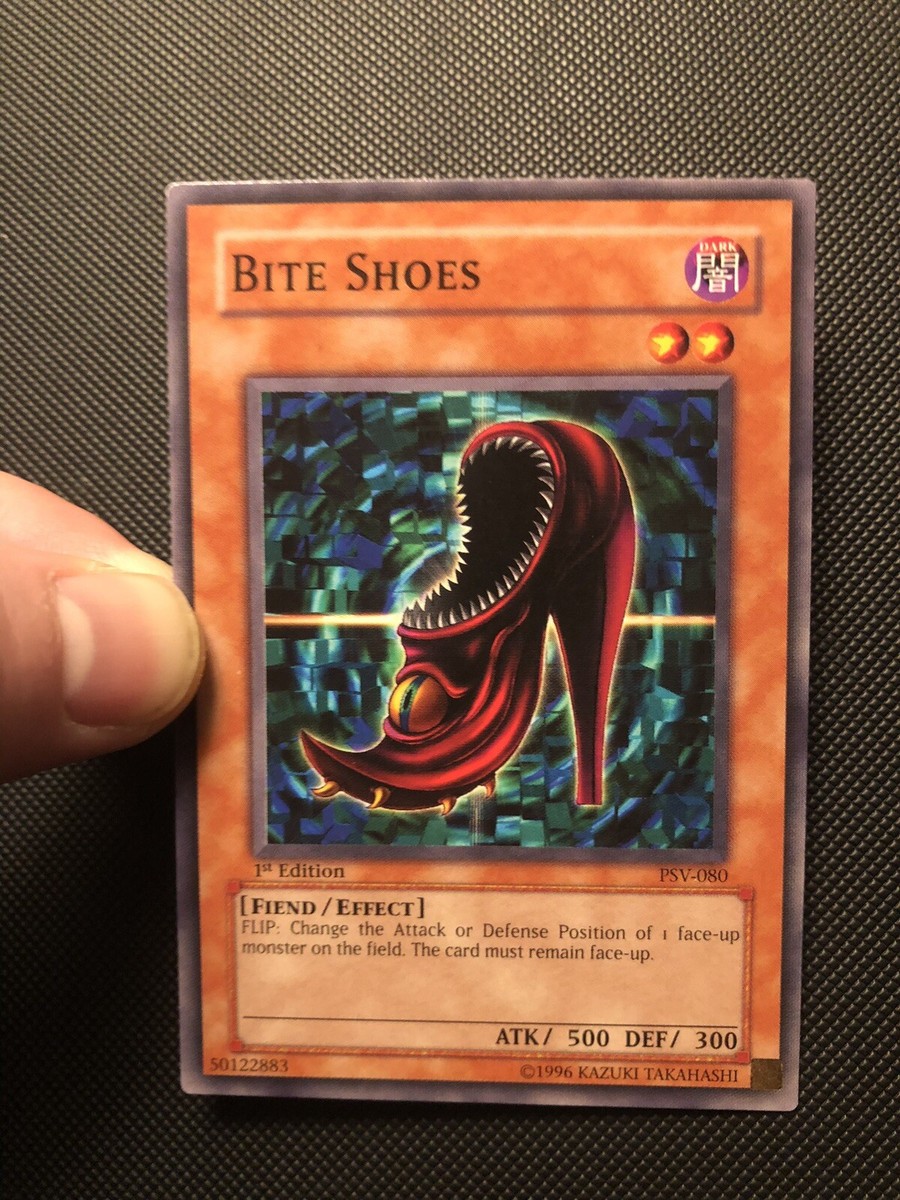 yugioh shoes card Bite Shoes PSV-080 Yu-Gi-Oh! 1st Edition NA English Vintage