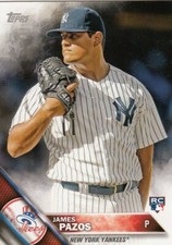 Lot of (10) 2016 Topps Mini JAMES PAZOS Rookie Card LOT SP/1000 #365 Yankees