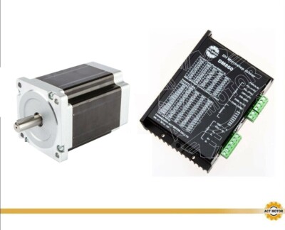 1Axis Schrittmotor Nema 34  1200oz-in 6A Keyway CNC Cut Mill&Driver DM860H ACT