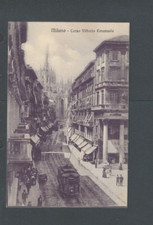 Tarjeta postal de Milán Italia Ca 1901 fotovue Vittorio Emanuele con carro UDB