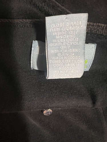 Liz & Me Sport Full Zip Velour Sweater gray studded plus Size 2X - Picture 9 of 9