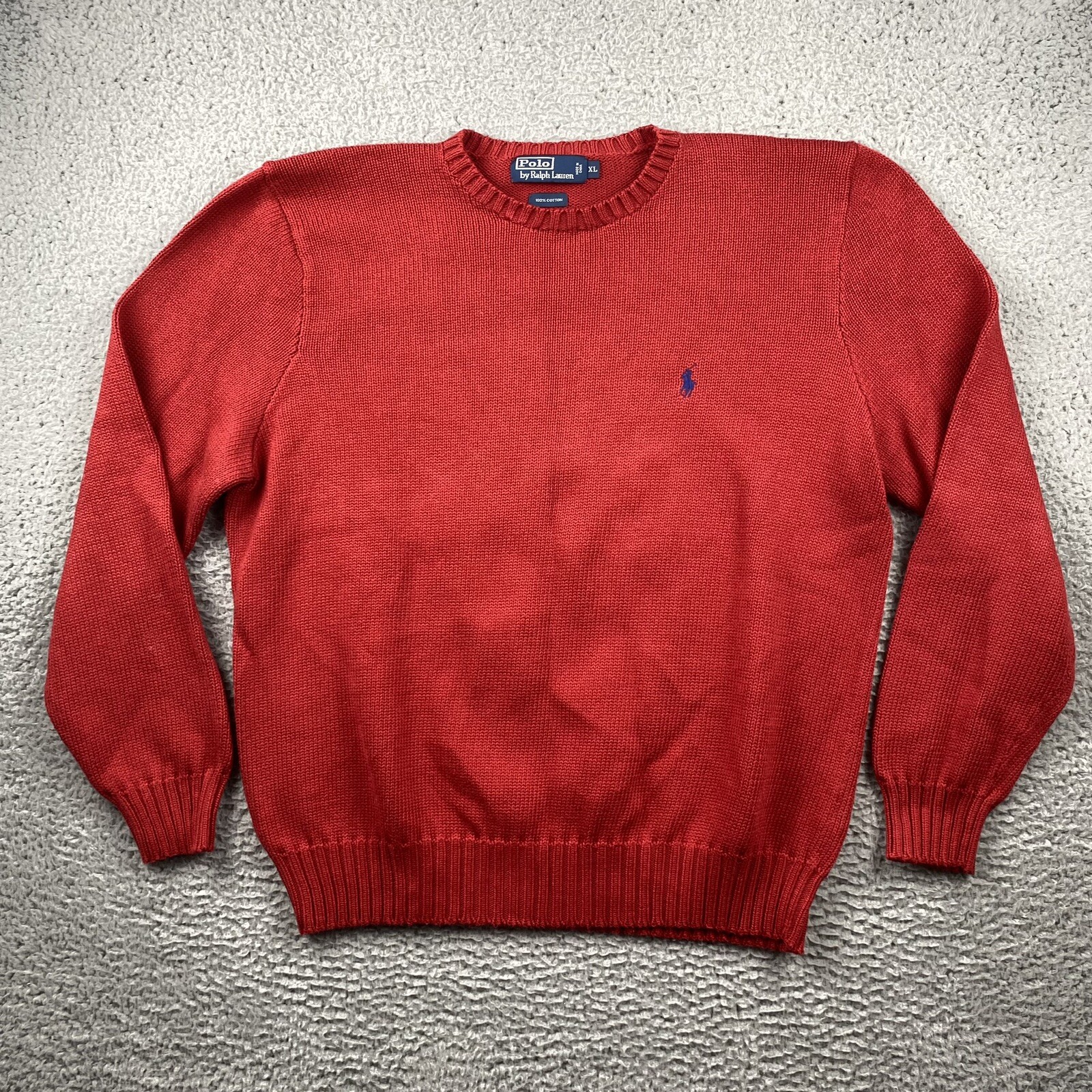 Ralph Lauren Men's Long Sleeve Crew Neck Sweater Blue Size Small