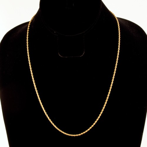 18K Yellow Gold Plated 2mm Rope Chain 