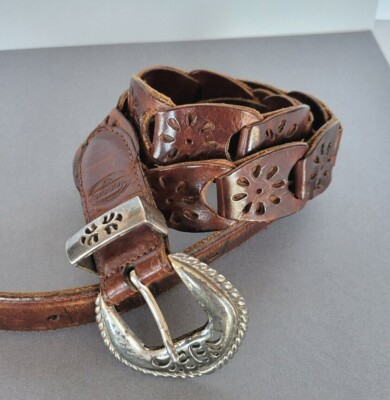 Fossil Brown Genuine Leather Belt Women display picture 3