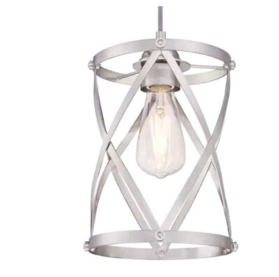 Westinghouse 6362300 Isadora 1-Light Brushed Nickel Mini Hanging Pendant