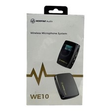 Mirfak WE10 Dual Wireless Microphone System Transmitter Receiver Recording, NIB.