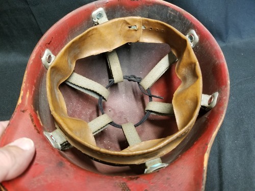 Vintage 1950's Orange Telephone Service MSA Skullgard Hard Hat Helmet - Picture 7 of 8
