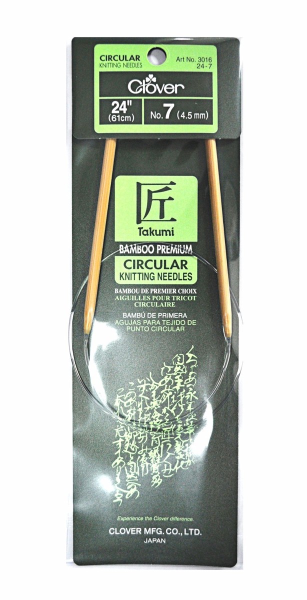 Clover Takumi Bamboo Circular Knitting Needles - 24-Inch Length, Size 2 (3mm)