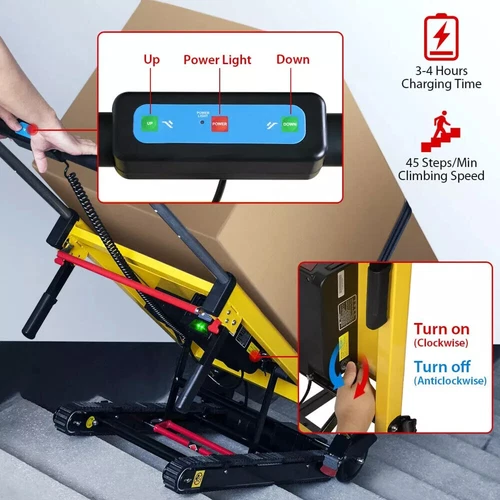 Elektrischer Treppensteiger Sackkarre Treppenraupe Handkarren,200Kg Tragkraft - Bild 2 von 23