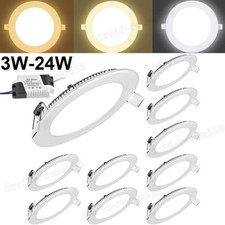 3" - 11" Super Round LED Recessed Ceiling Panel Down Light Bulb Lamp Fixture