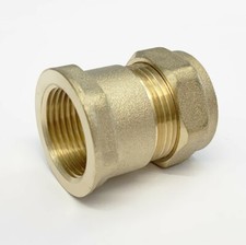 1/2" Female BSP x 15mm Compression Iron Coupler 
