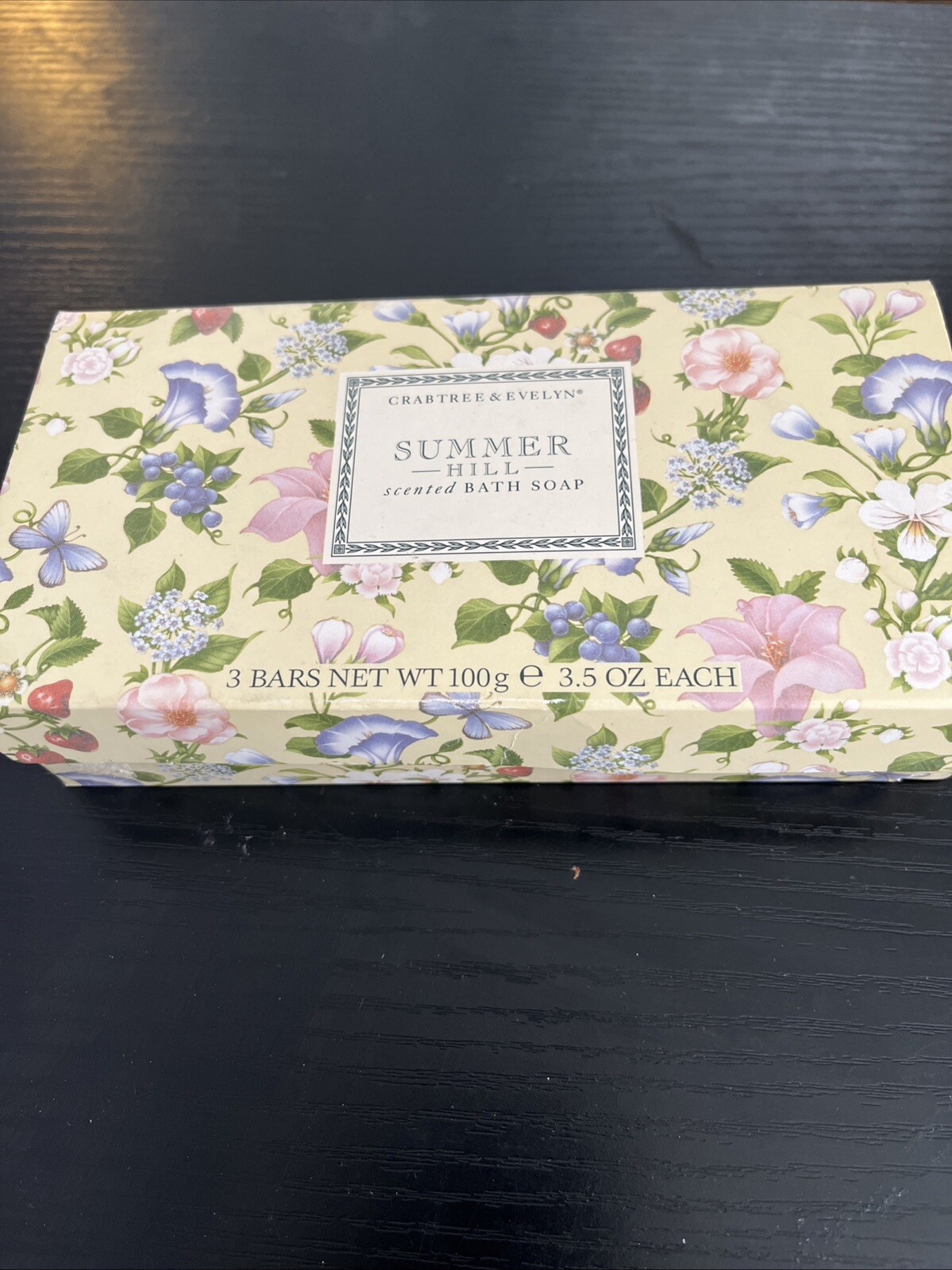 Crabtree Evelyn Summer Hill Scented Bath Soap Bar 3.5oz 100g