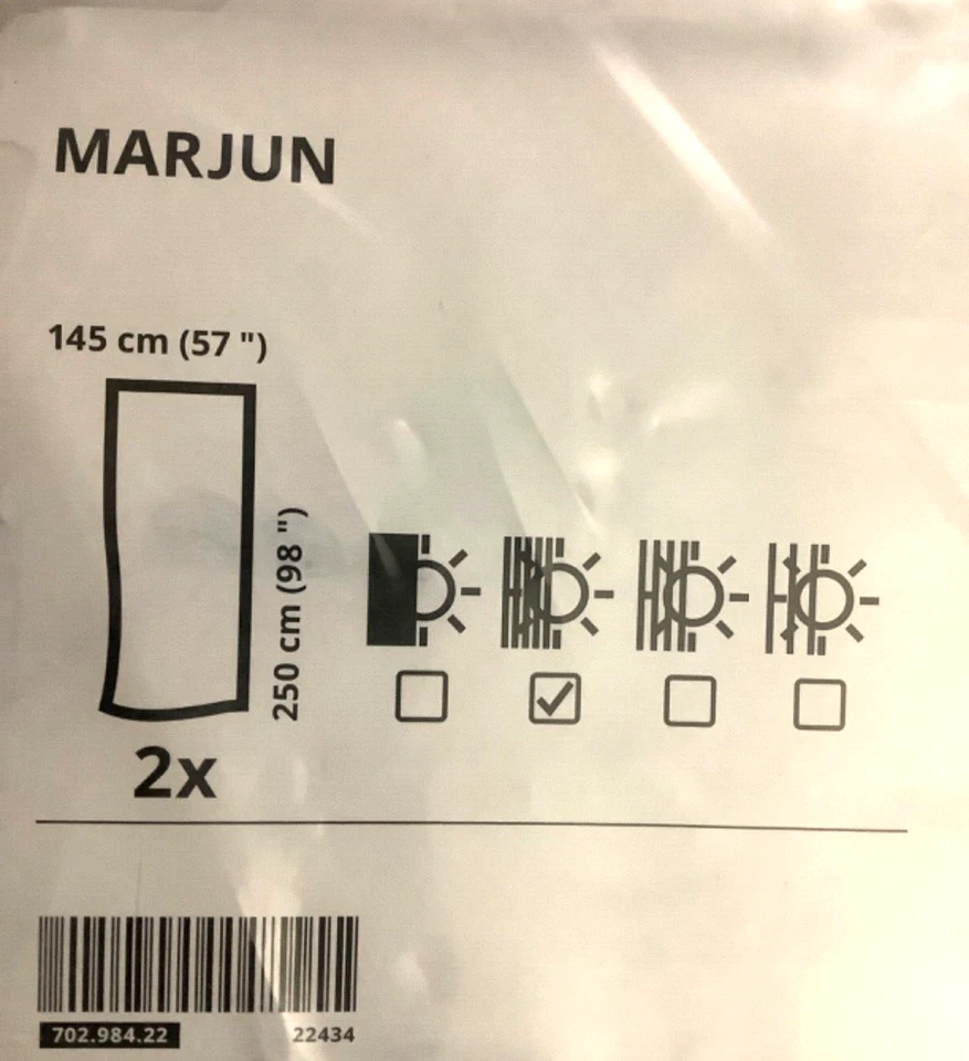 G2U Ikea MARJUN Cortinas Oscurecedoras Habitación 57x98 Foto 2 de 4