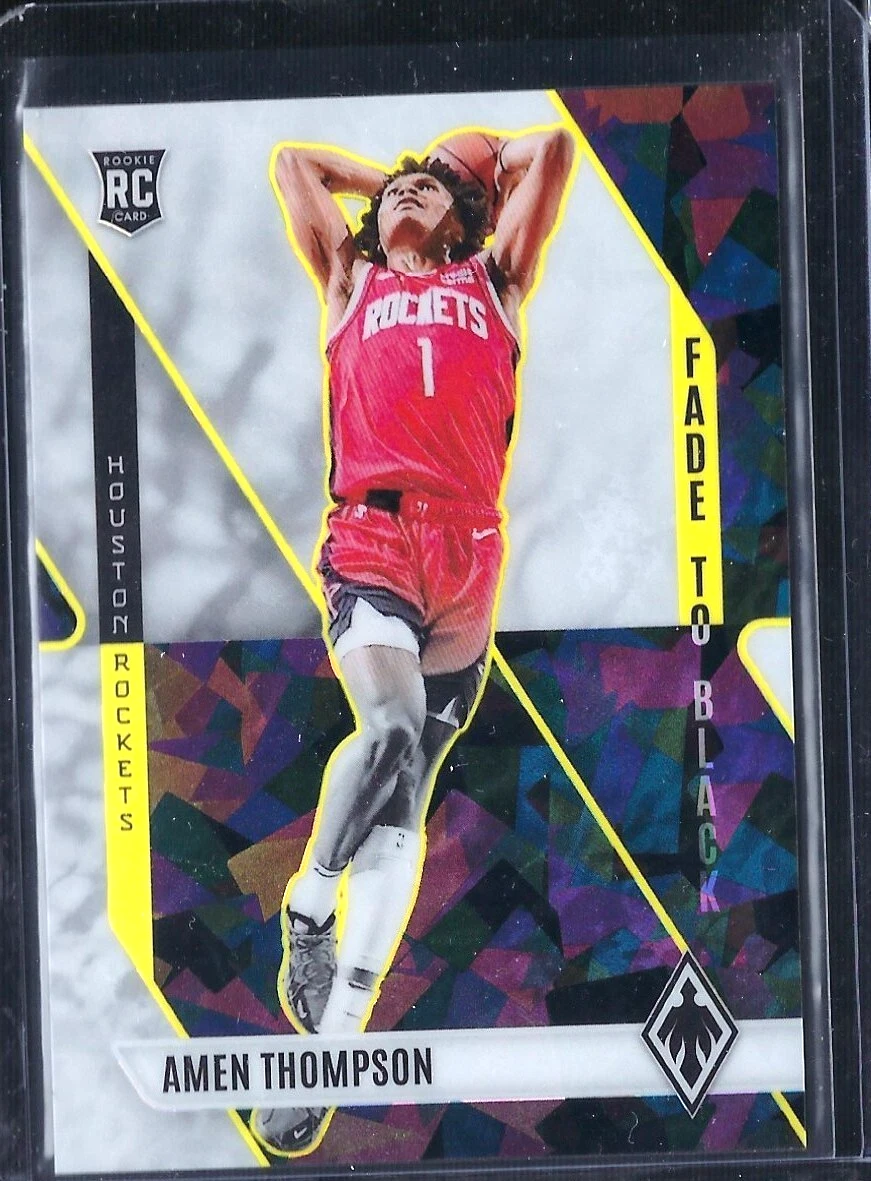 2023-24 Panini Phoenix-Fade to Black #21 Amen Thompson White Ice 99/125 HOUSTON