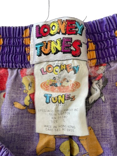 Looney Tunes Boxers Tweety And Sylvester Unisex Youth SZ L 27” Waist Vintage GUC - Picture 7 of 8