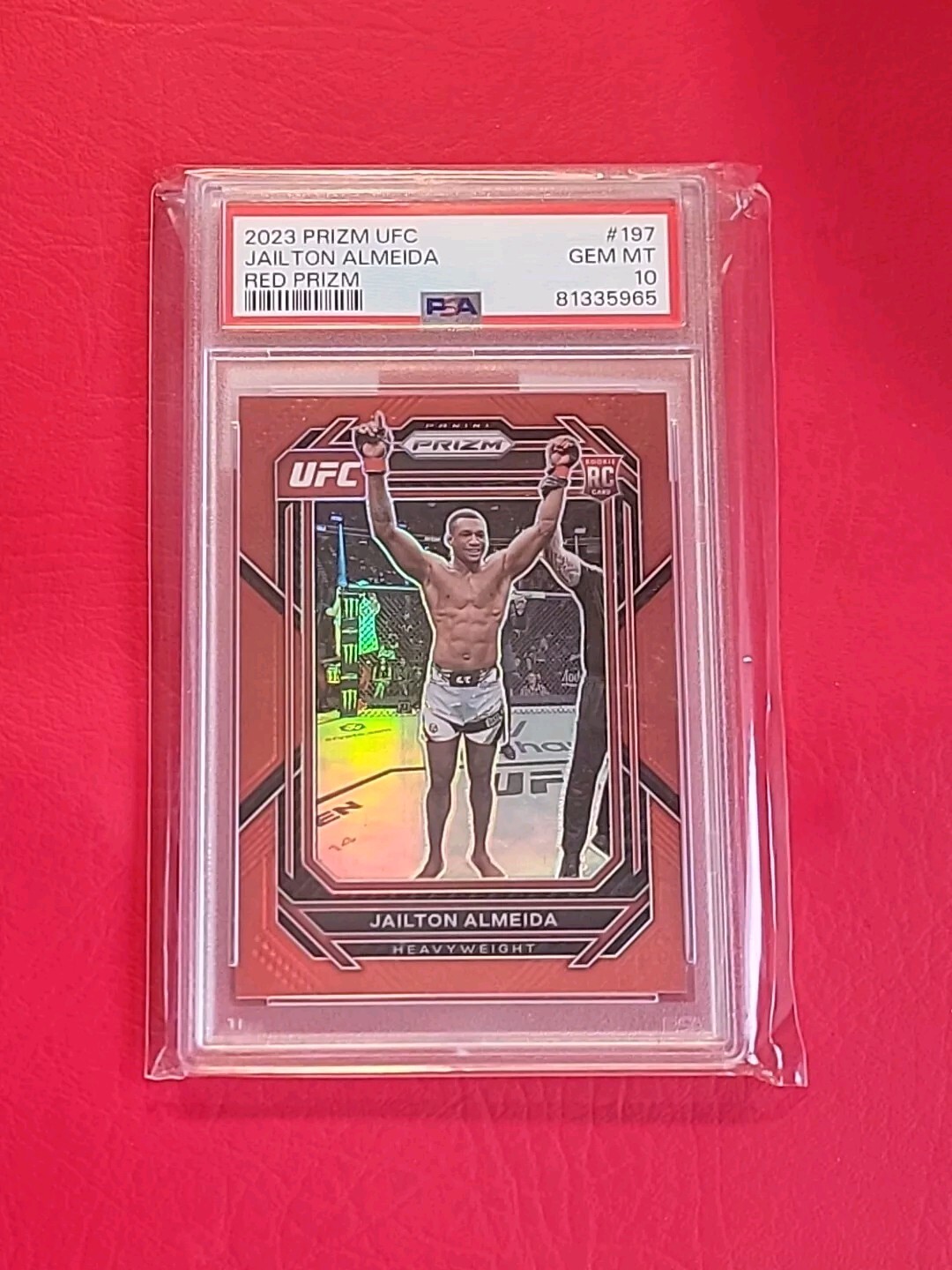 JAILTON ALMEIDA 2023 Prizm UFC #197 RC Red Prizm 66/199 PSA 10 GEM Rookie POP 9